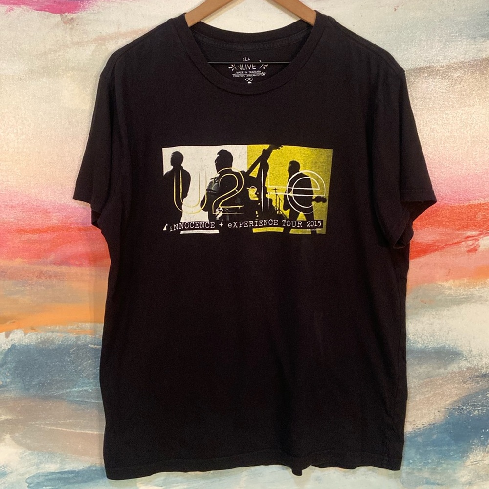 🔥EC🔥2015 F/B U2 Innocence & Experience Tour 100% African Cotton T-shirt.